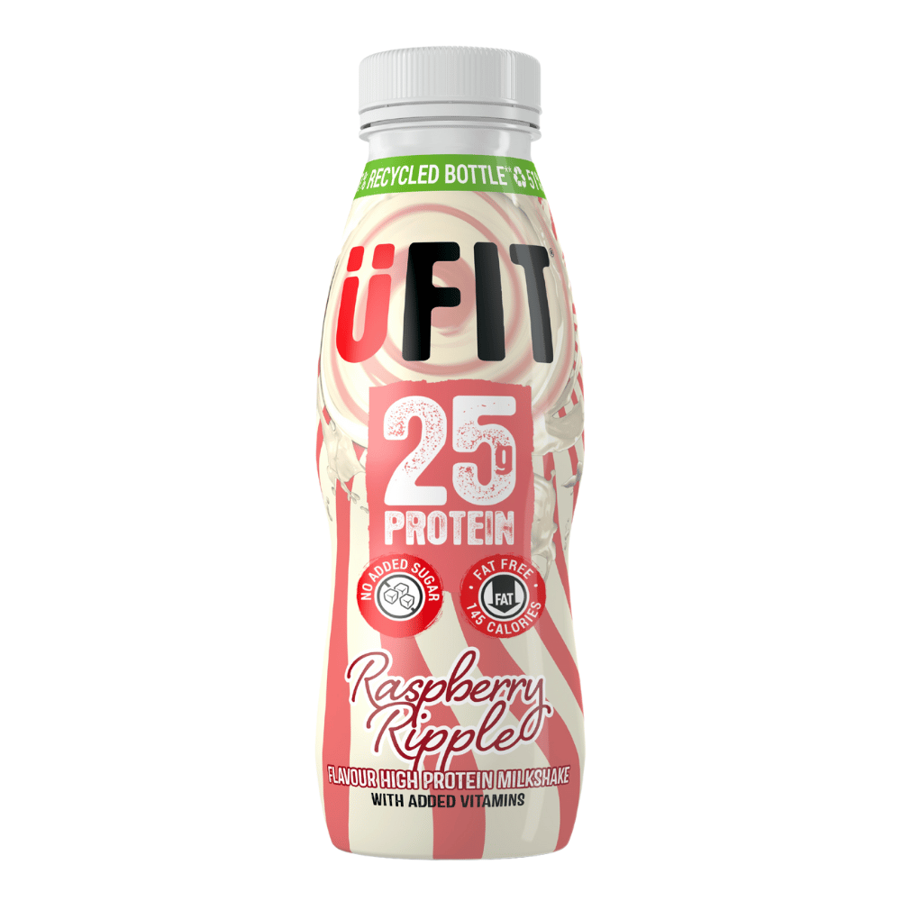 UFIT Protein Shake - Raspberry Ripple Flavour - Single 330ml Bottle
