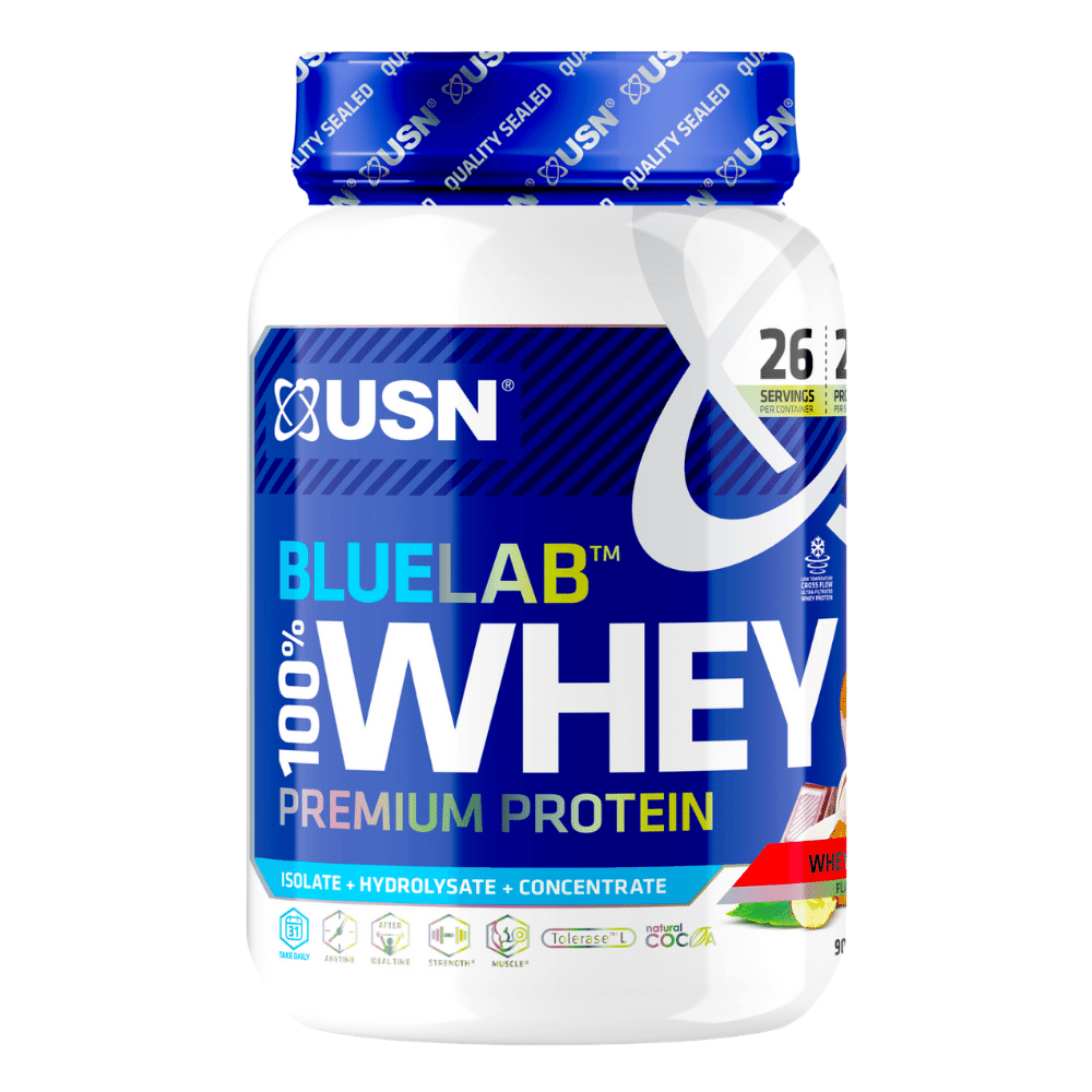 USN Wheytella Nutella Flavoured BlueLab Whey Protein Powder - 908g = 26 Serving Tubs
