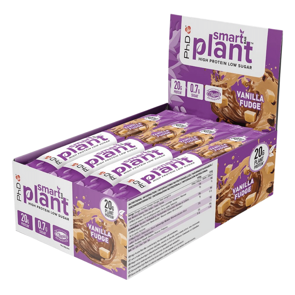 PhD Vegan Smart Plant Protein Bars | 12x64g Packs | Protein Package