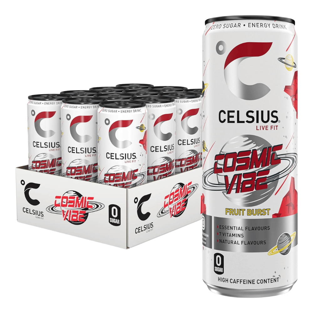 Celcius Cosmic Vibe (Fruit Burst) Energy Drinks - Single 355ml Cans