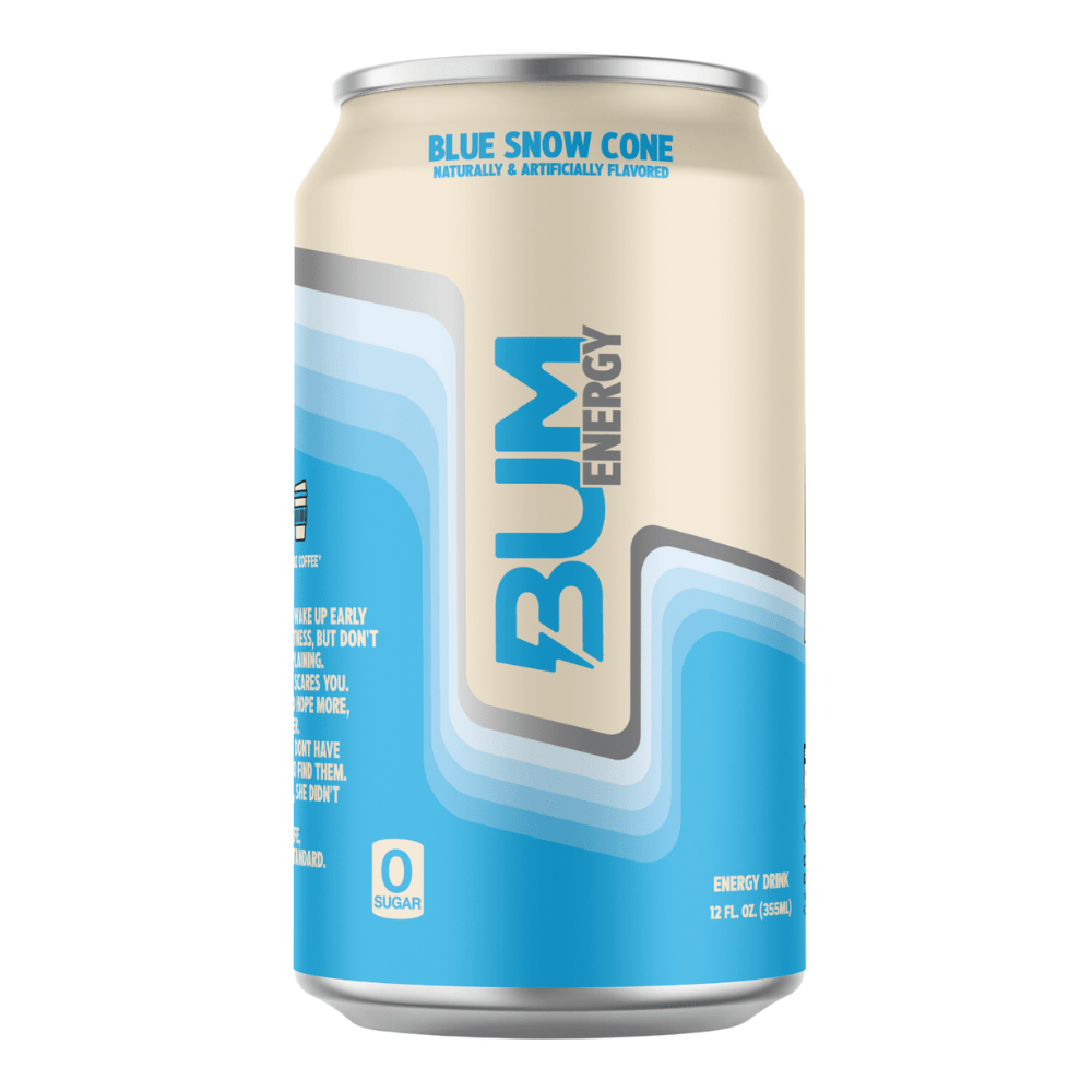 Blue Snow Cone BUM Energy Drinks - Single 355ml Cans