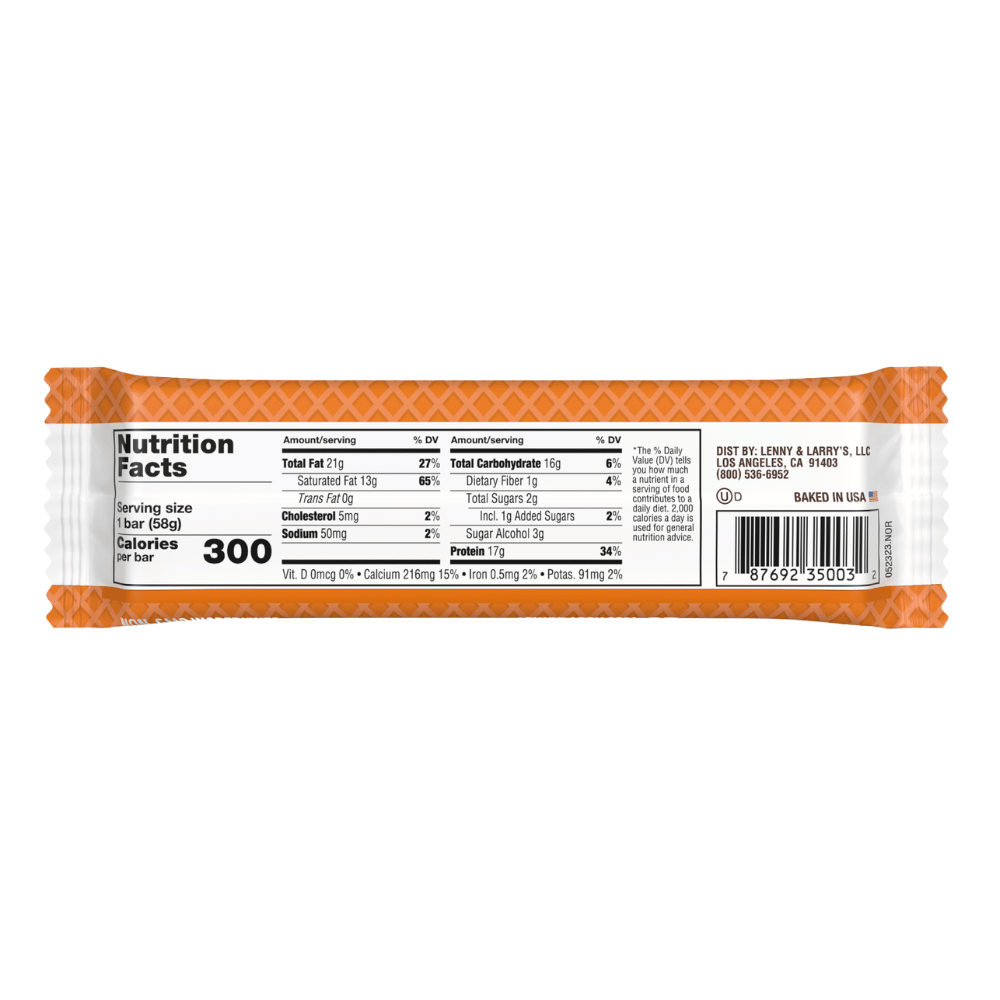 Back of the pack - Caramel Macchiato Protein Wafer Bars