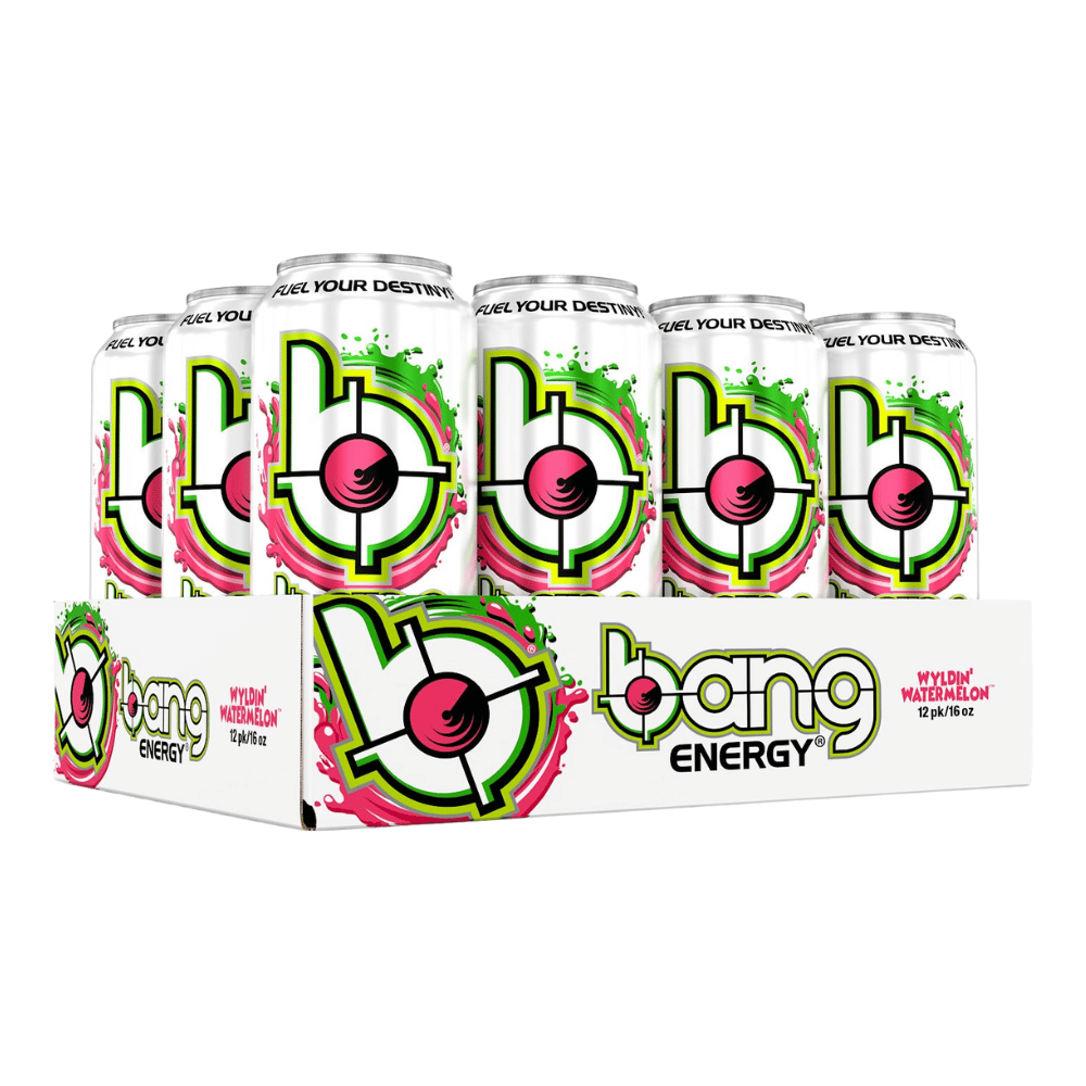 Wyldin' Watermelon Low Calorie Bang Energy Drinks - 12x500ml Pack