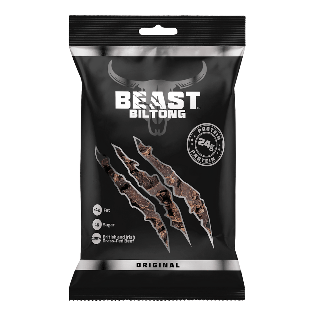 Beast Protein Beef Biltong Original - Single 40g Pack - Made by Eddie Hall