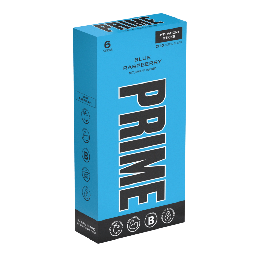 Prime Hydration Low Sugar Hydration Stick Mixes - Blue Raspberry Flavour - Protein Package UK