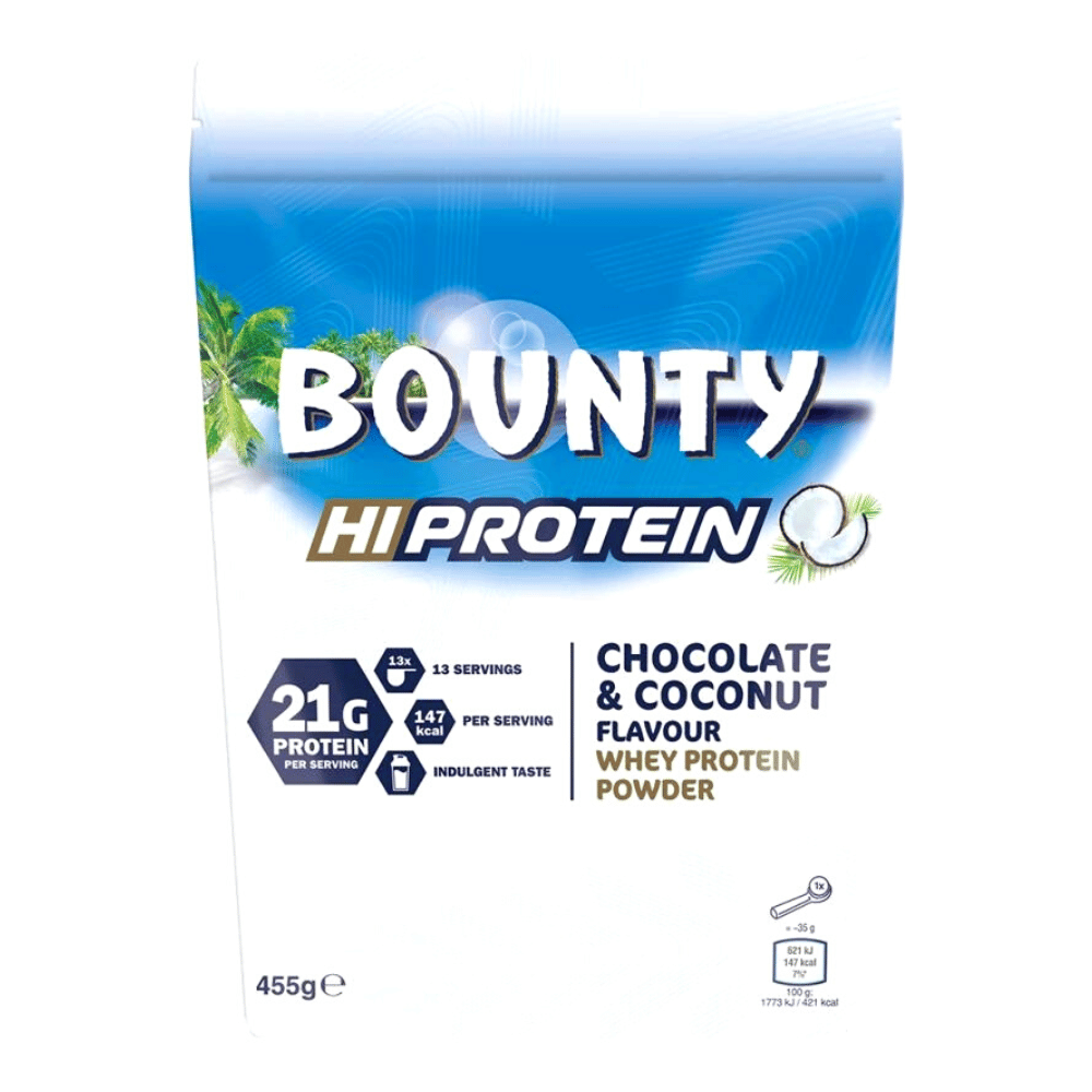 Bounty Chocolate Coconut Whey Protein Powder - 455g Bags UK (12 Servings)