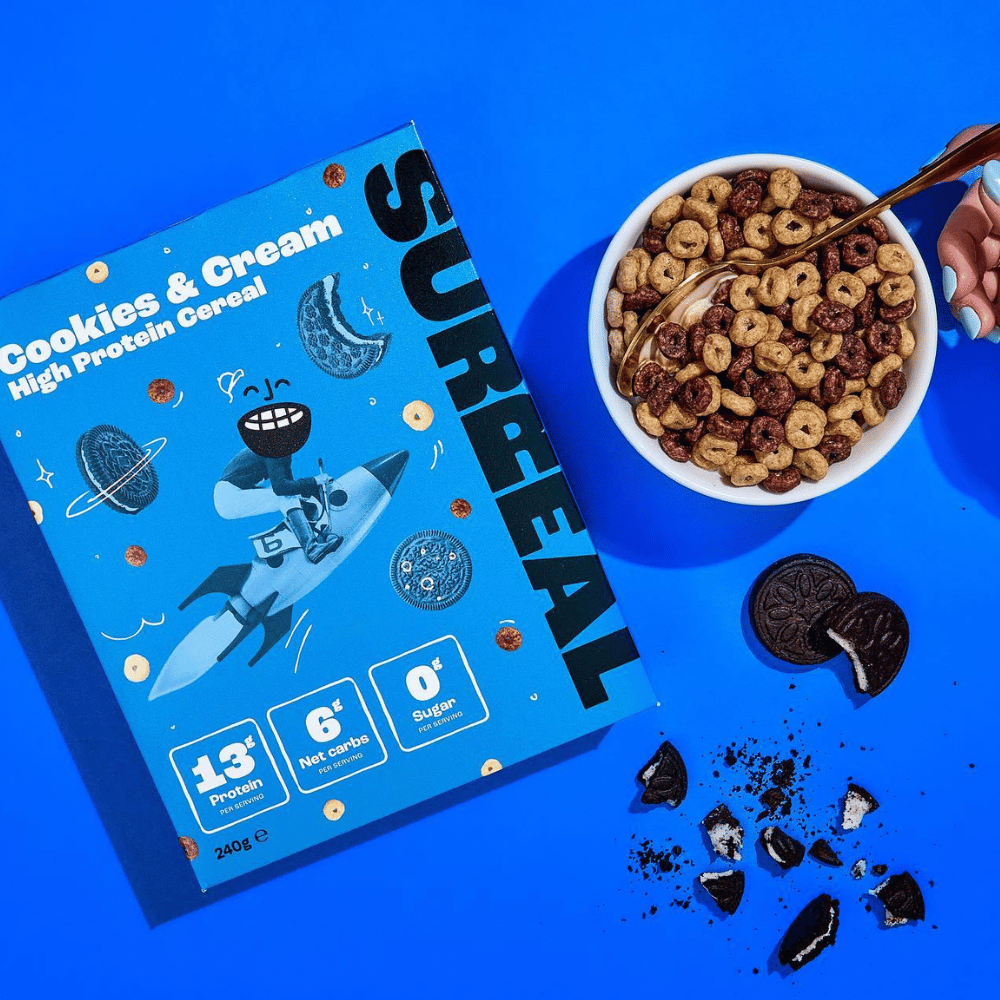 Bowl of Surreal Protein Cereal - Cookies and Cream Flavour