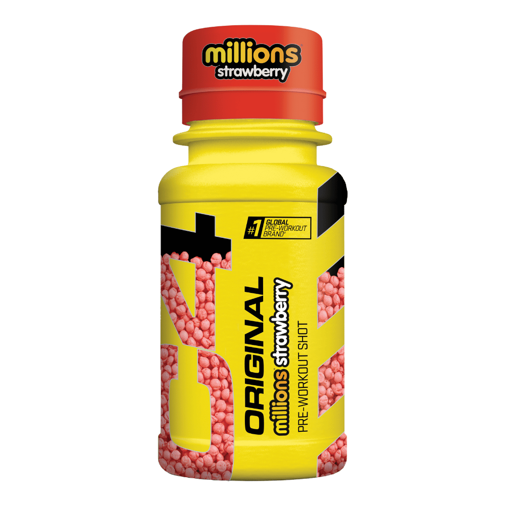 C4 x Millions Strawberry Pre-Workout Shots - Single 60ml Bottle
