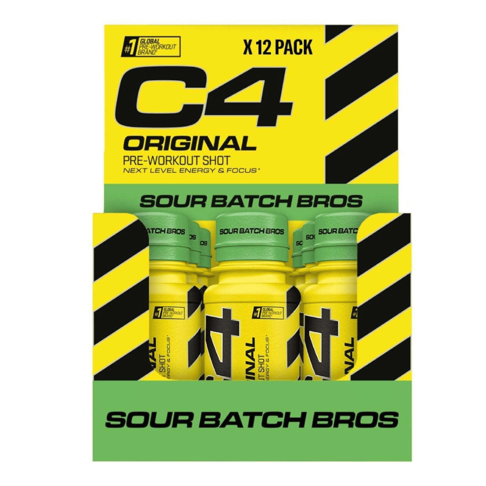 C4 Sour Batch Bros Energy Pre-Workout Shots - 12 Packs