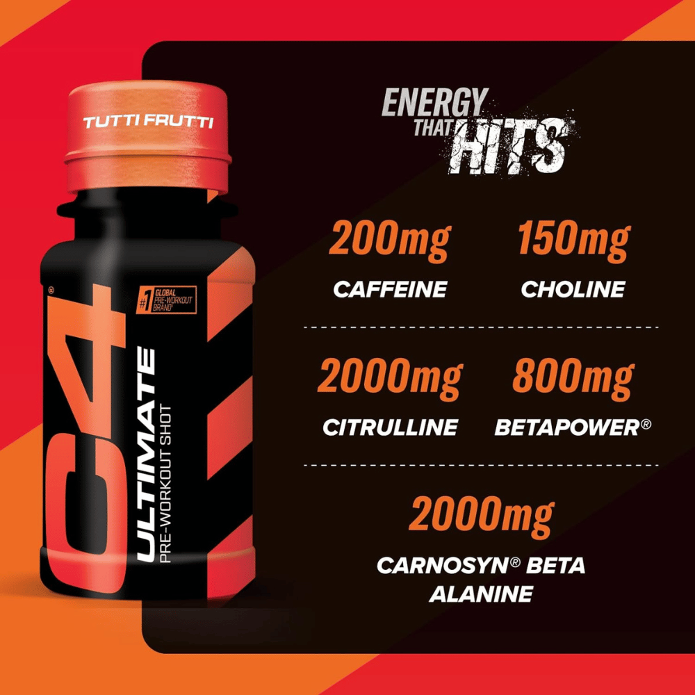 Key Facts on the C4 Ultimate Pre-Workout Shots (60ml Bottles)