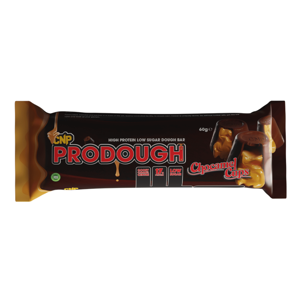 CNP ProDough Chocamel Cups Protein Bars - Single 60g Bars