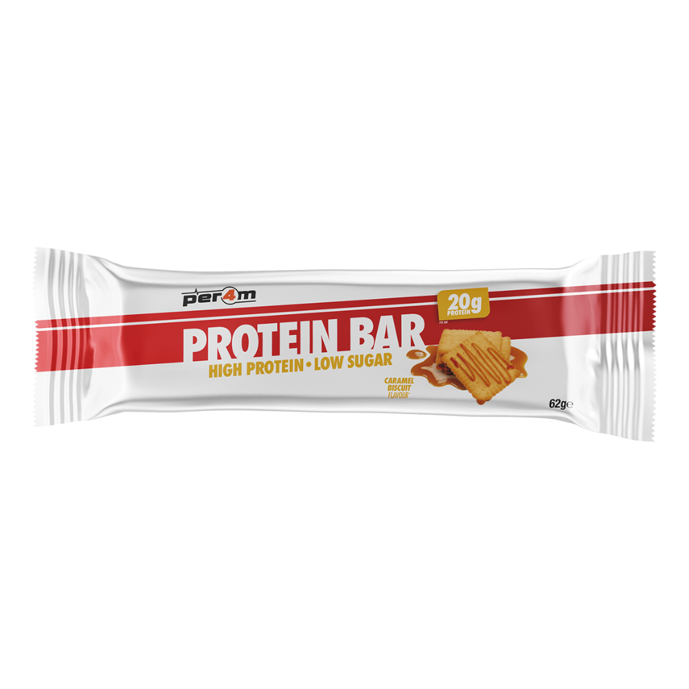 PER4M Caramel Biscuit High Protein Low Sugar Protein Bars - Single 62g Bars