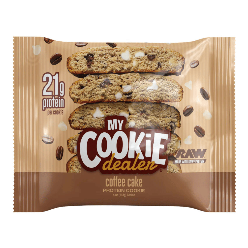 My Cookie Dealer RAW Protein Cookies - Coffee Cake Flavour - Single 133g Cookie