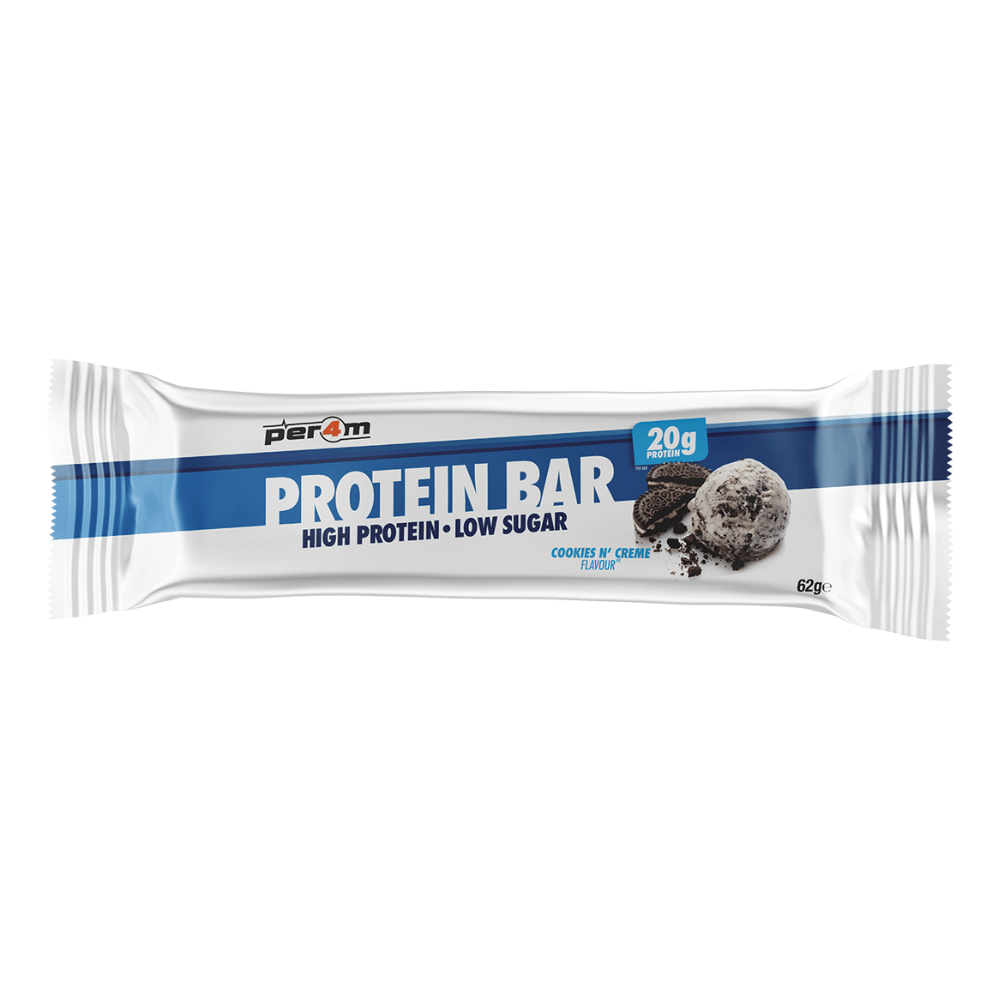 PER4M Cookies and Cream High Protein Low Sugar Bars - Single 62g Packet