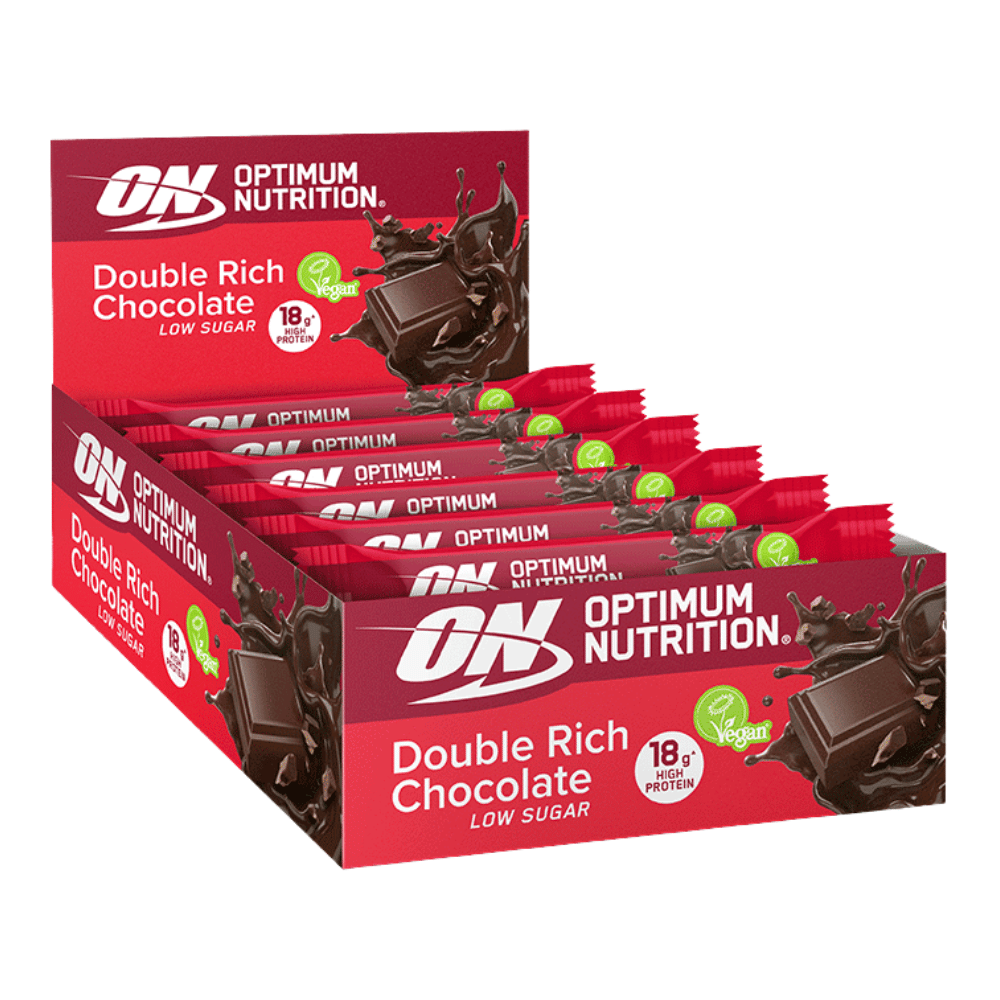 12 Pack Double Rich Chocolate Vegan Protein Bars - by Optimum Nutrition 