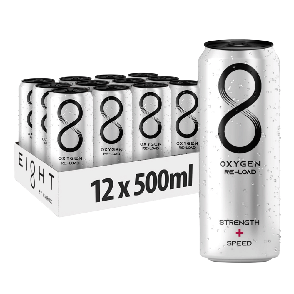 12 Pack of Ei8ht Energy Drinks (12x500ml Cans)