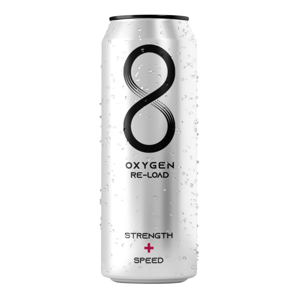 EI8HT Oxygen Energy Drink Raspberry - 500ml Cans