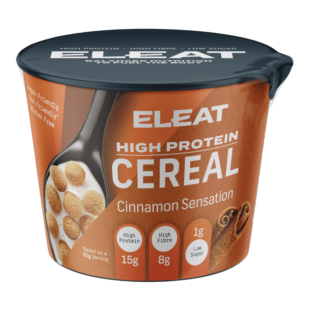 Eleat High Protein Cereal - Cinnamon Sensation Flavour - 50g Pots