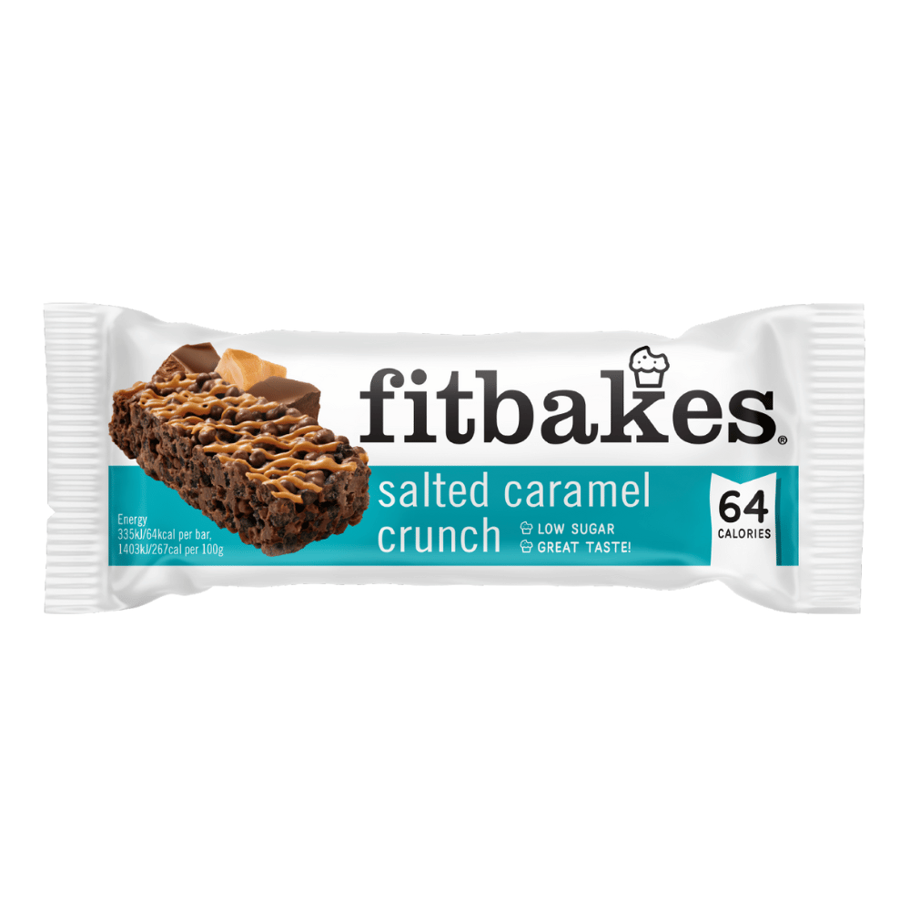 Fitbakes Salted Caramel Crunch - Low-Calorie Protein Bars - 1x19g