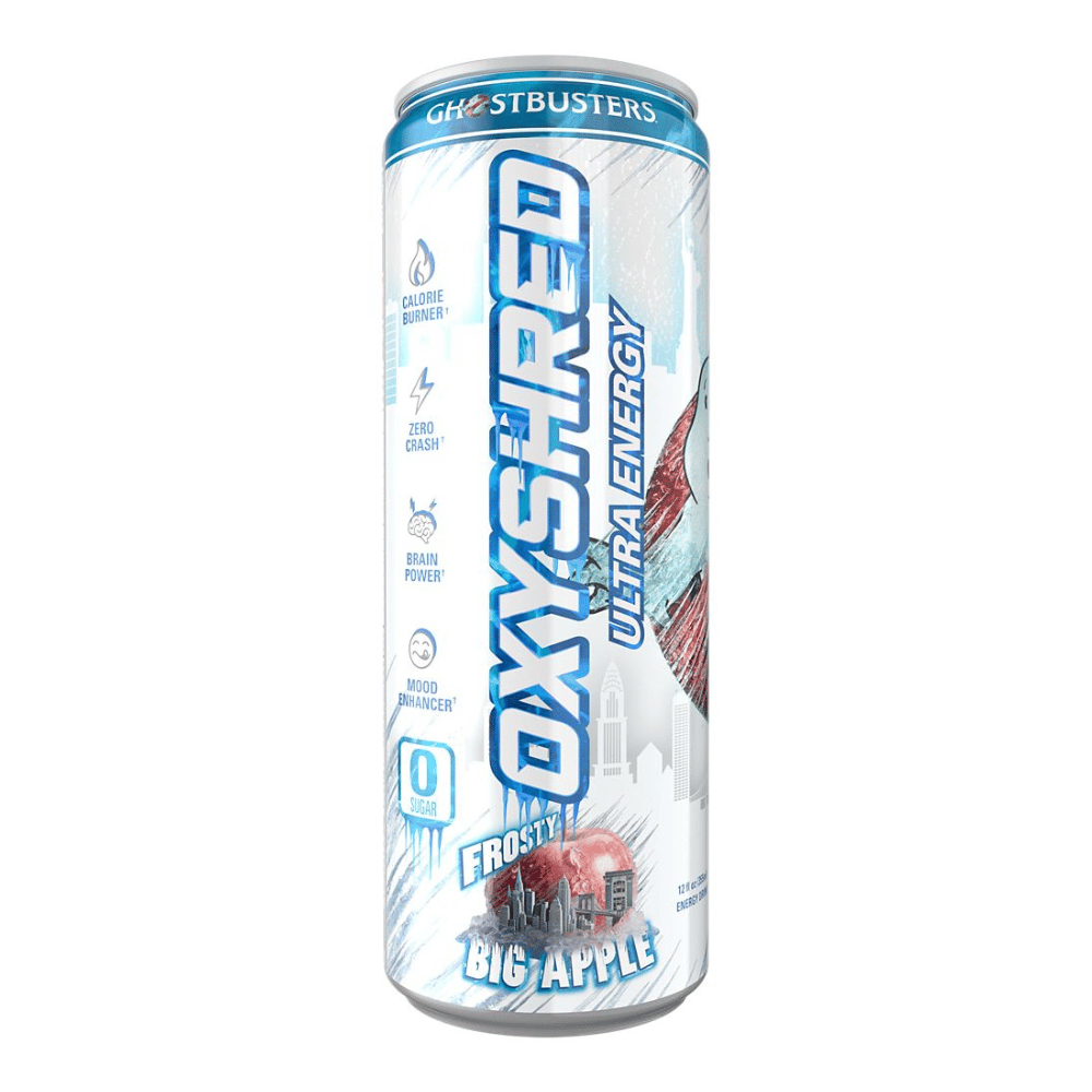 OxyShred Ultra Energy Drinks - Frosty Big Apple Ghostbusters Flavour - 355ml Cans