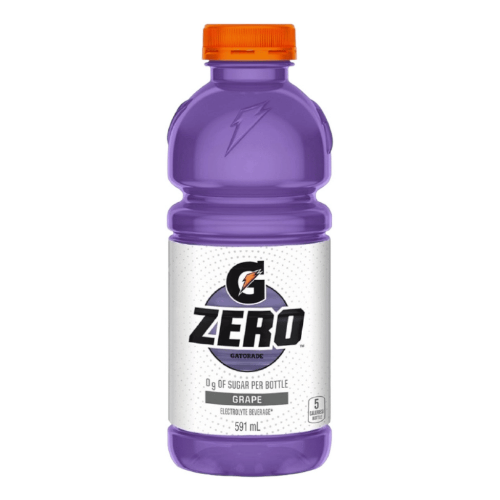 Gatorade G Zero Grape Flavoured Electrolyte Energy Drinks - 591ml Bottles