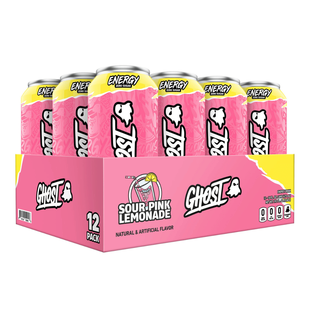 Ghost Energy - Sour Pink Lemonade Flavour - 12x473ml