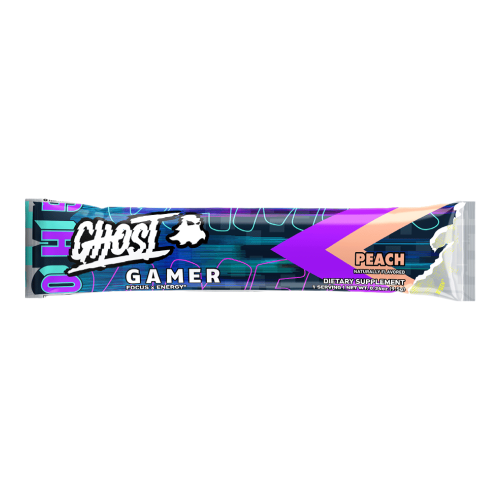 Ghost Gamer Peach Flavoured Focus and Energy Supplement - 9.5g Serving