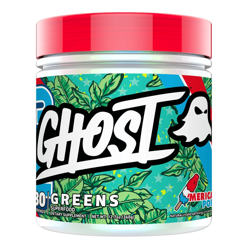 Ghost Greens 'Merica Pop (Popsicle) Flavoured Greens Superfood Supplement - 360g (30 Servings)