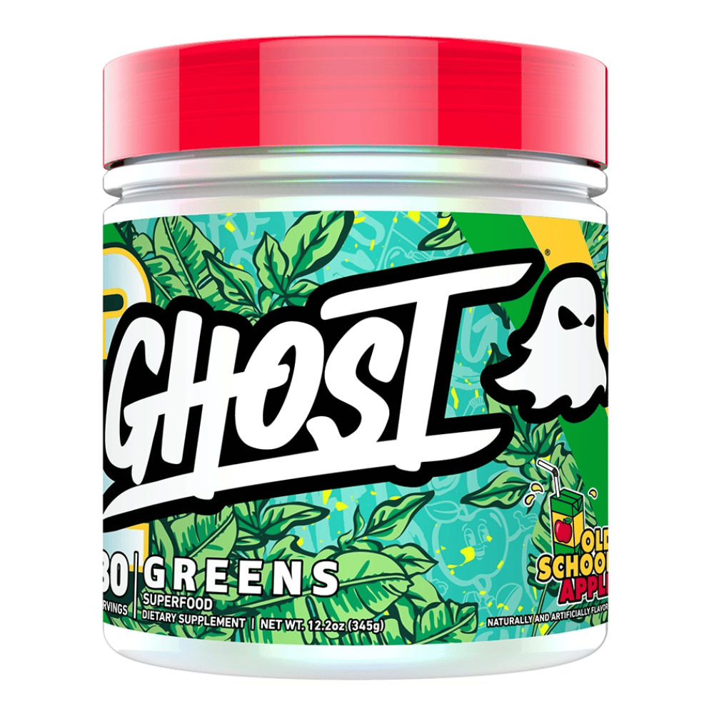 Ghost Greens Old School Apple - Greens Superfood Supplement - 30 Serving Tub