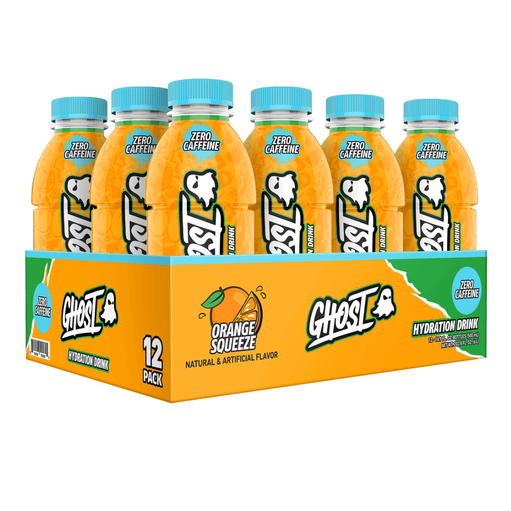 Ghost Orange Squeeze Hydration Drinks - 12x500ml Hydration RTD Bottles