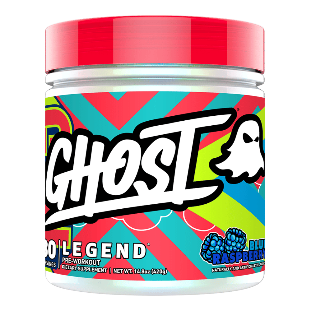 Ghost Legend Blue Raspberry Pre-Workout Supplement - 420g Tub - Protein Package
