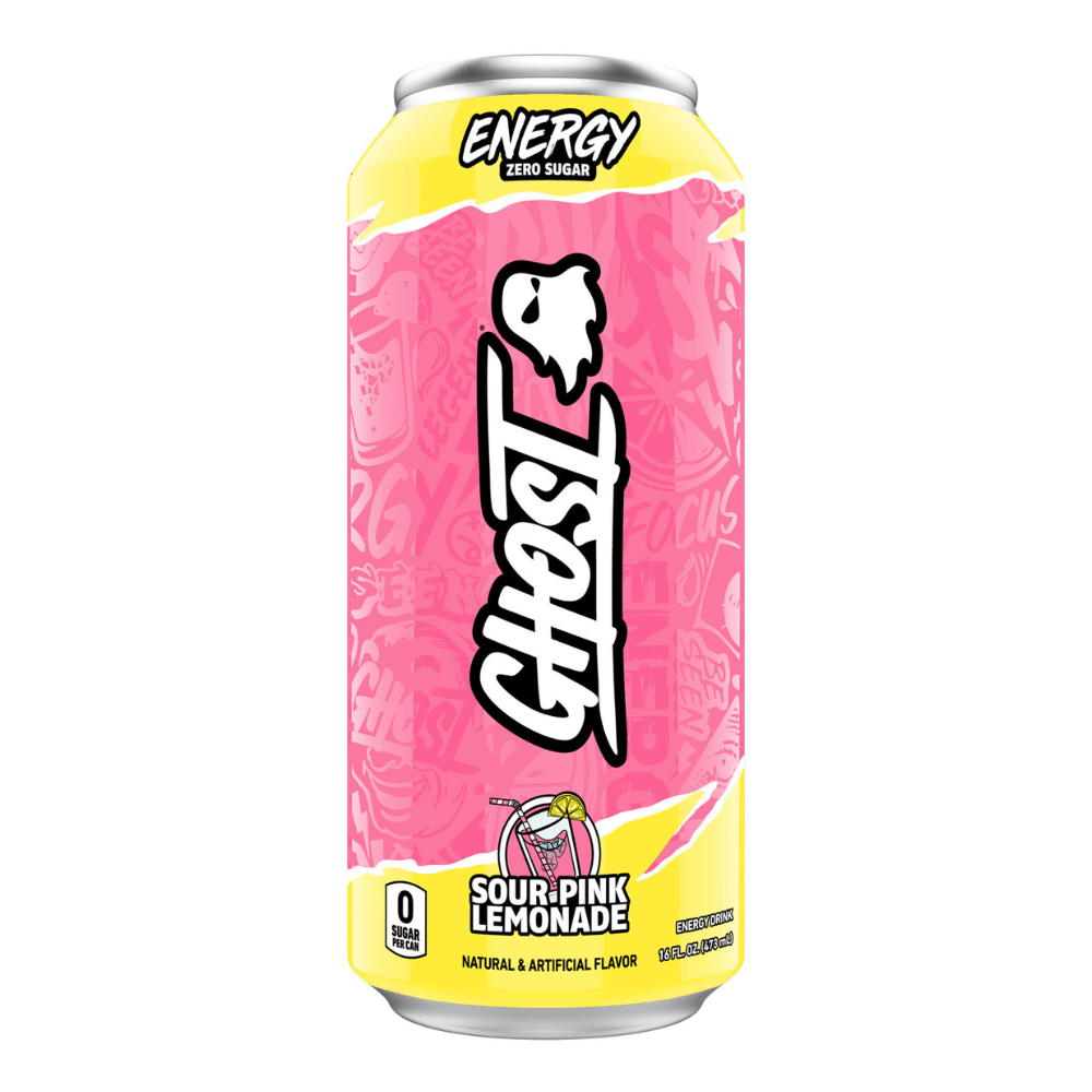 Ghost Sour Pink Lemonade Energy Drinks - 1x473ml Cans UK