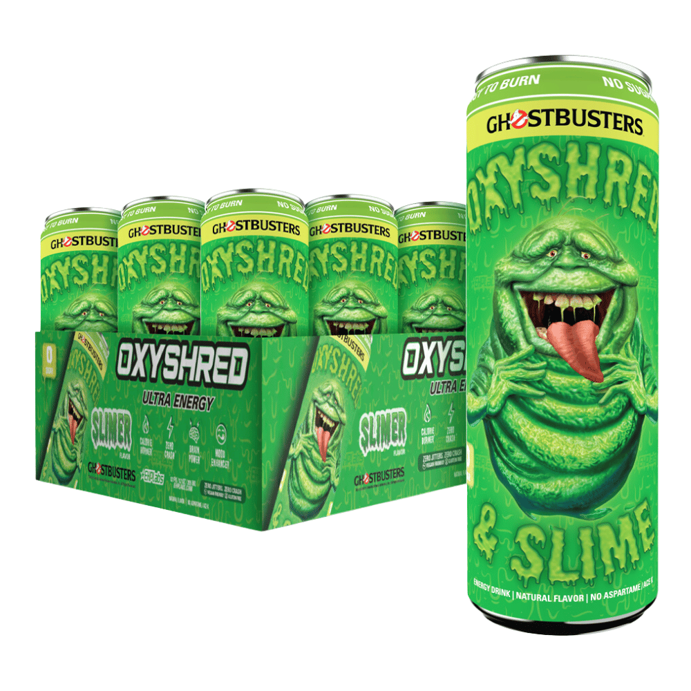EHP Oxyshred Ghostbusters Slimer Lime Ultra Energy Drinks - 12 x 355ml Packs