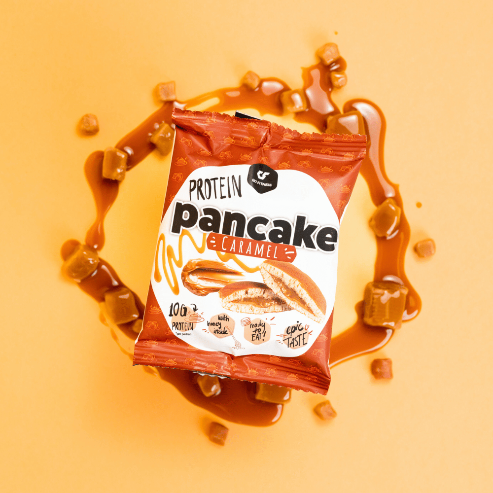 Caramel Filled Go Fitness Protein Pancake Inside - Single 50g Packet