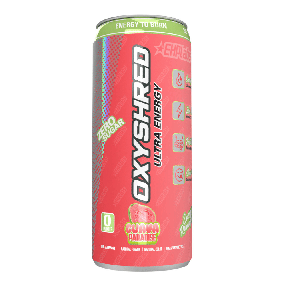 Oxyshred Guava Parasise EHP Labs Energy Drinks - Single 355ml Cans