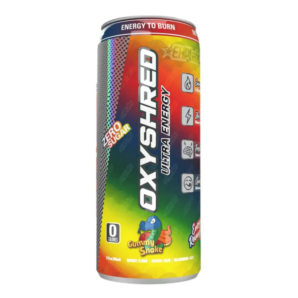 Oxyshred Energy Drinks - Gummy Snake Flavour - Oxyshred Ultra Energy Cans 355ml