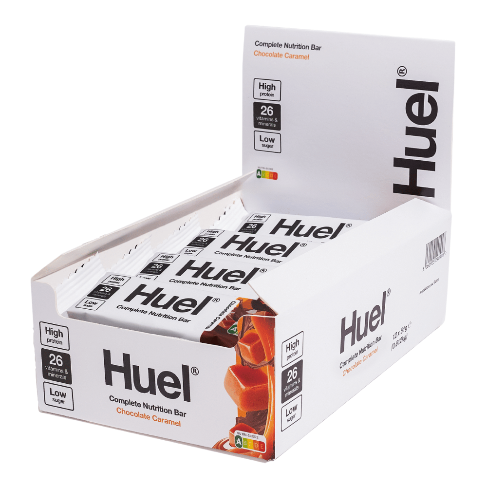 Huel Chocolate Caramel Complete Nutrition Protein Bar - 12x51g