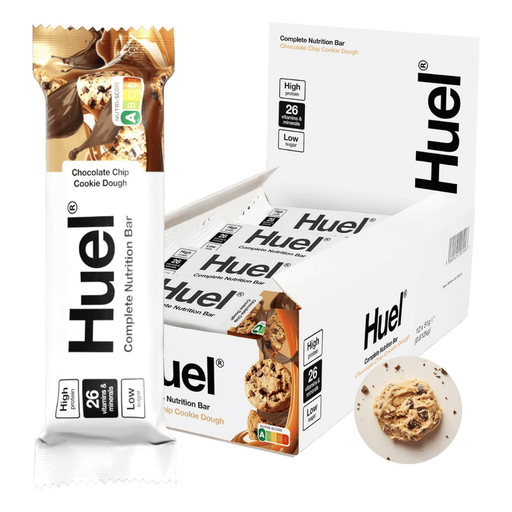 Huel Chocolate Chip Cookie Dough Protein Bar - 12x55g Box