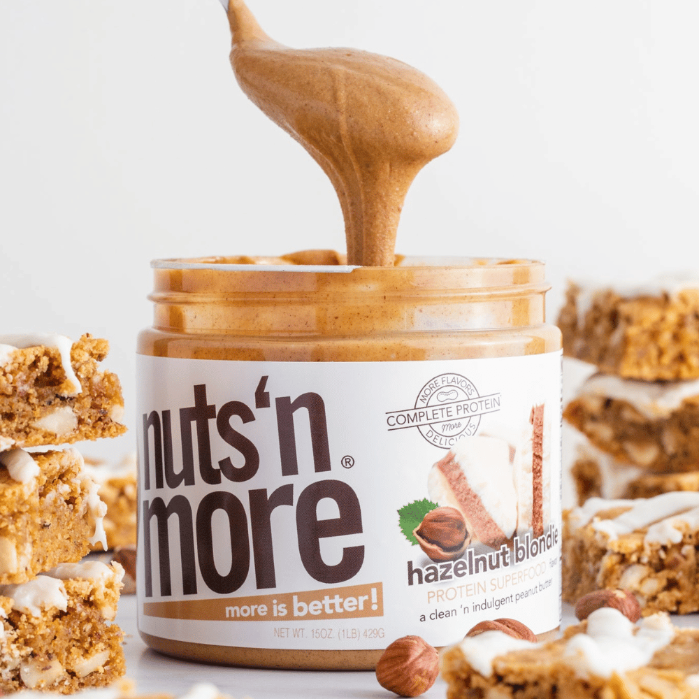 Inside the Nuts N More Hazelnut Blondie Spread