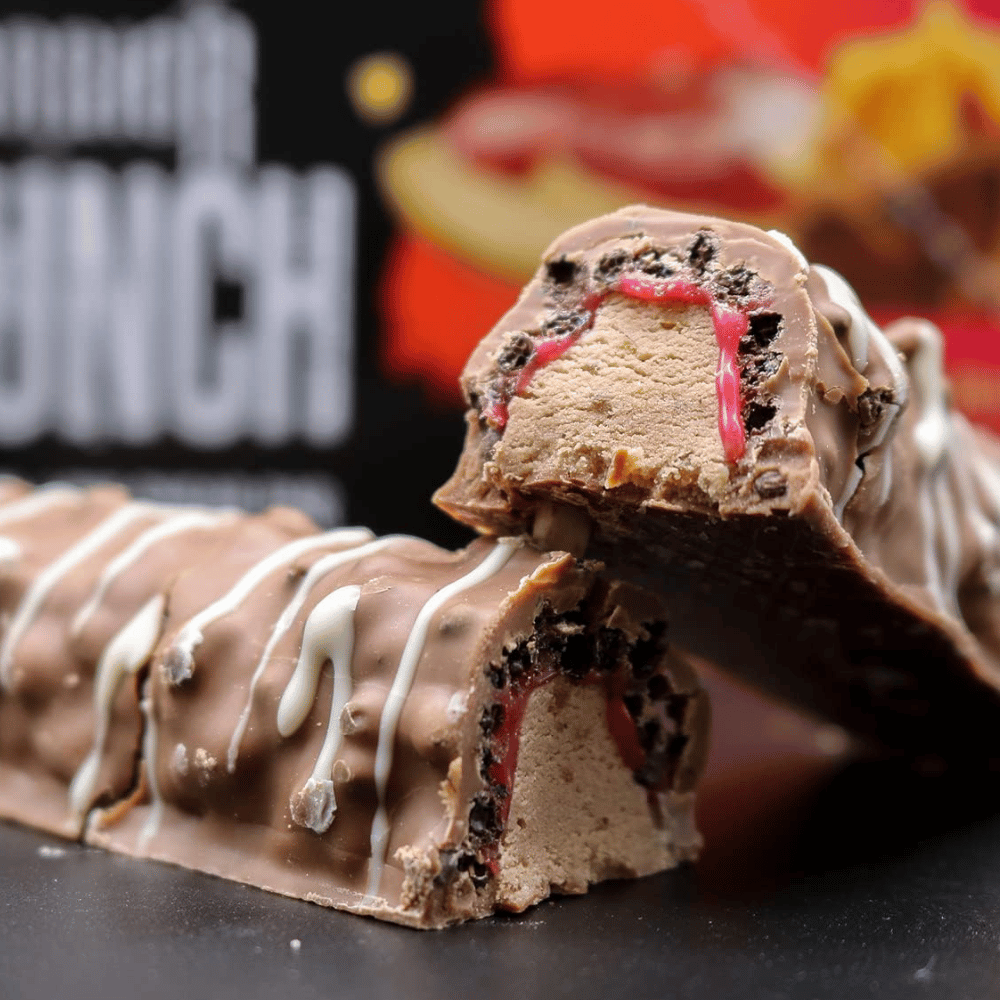 Inside the Warrior Crunch Peanut Butter Jelly Protein Bars