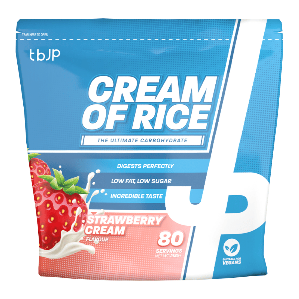 Strawberries and Cream JP Cream of Rice Supplement for Carbs - 80 Serving Bags