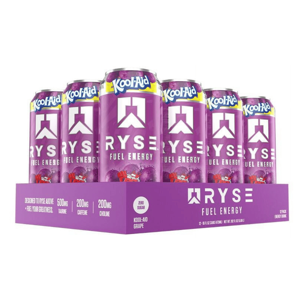 RYSE Kool-Aid Grape RYSE FUEL Energy Drinks - 12 x 473ml Cans