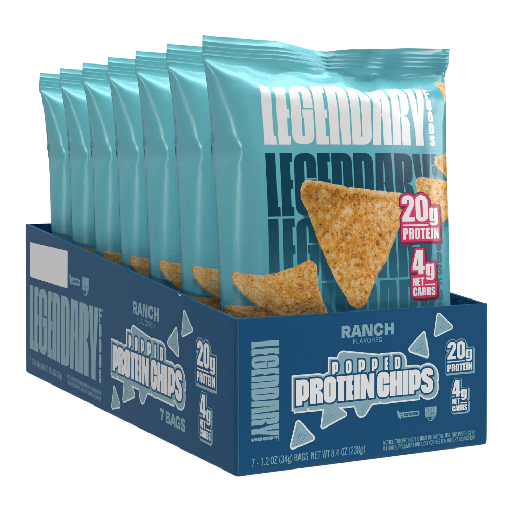 Ranch Legendary Foods Popped Protein Chips - 7 x 34g Boxes