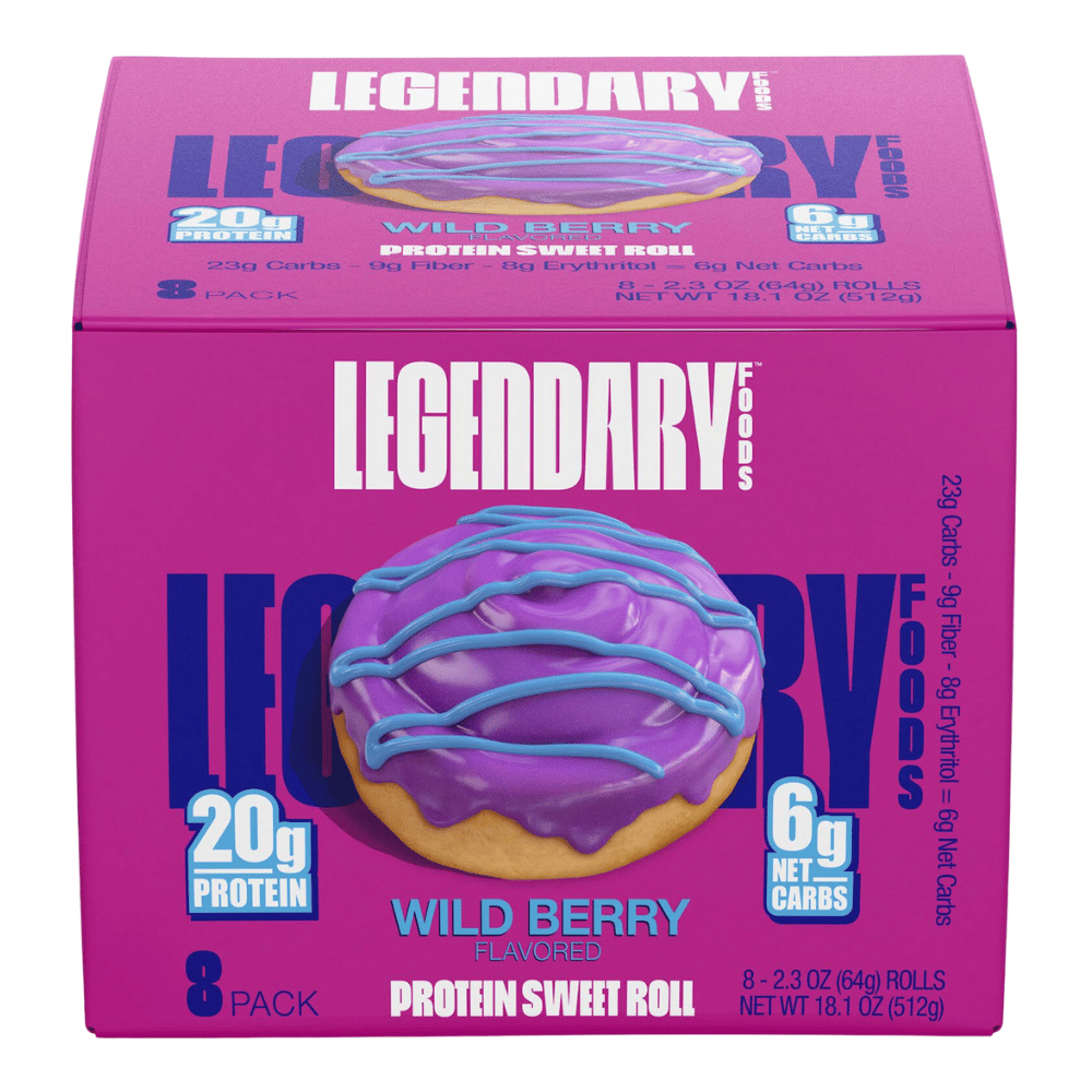 Legendary Foods Wild Berry Sweet Protein Rolls - 8 Roll Boxes