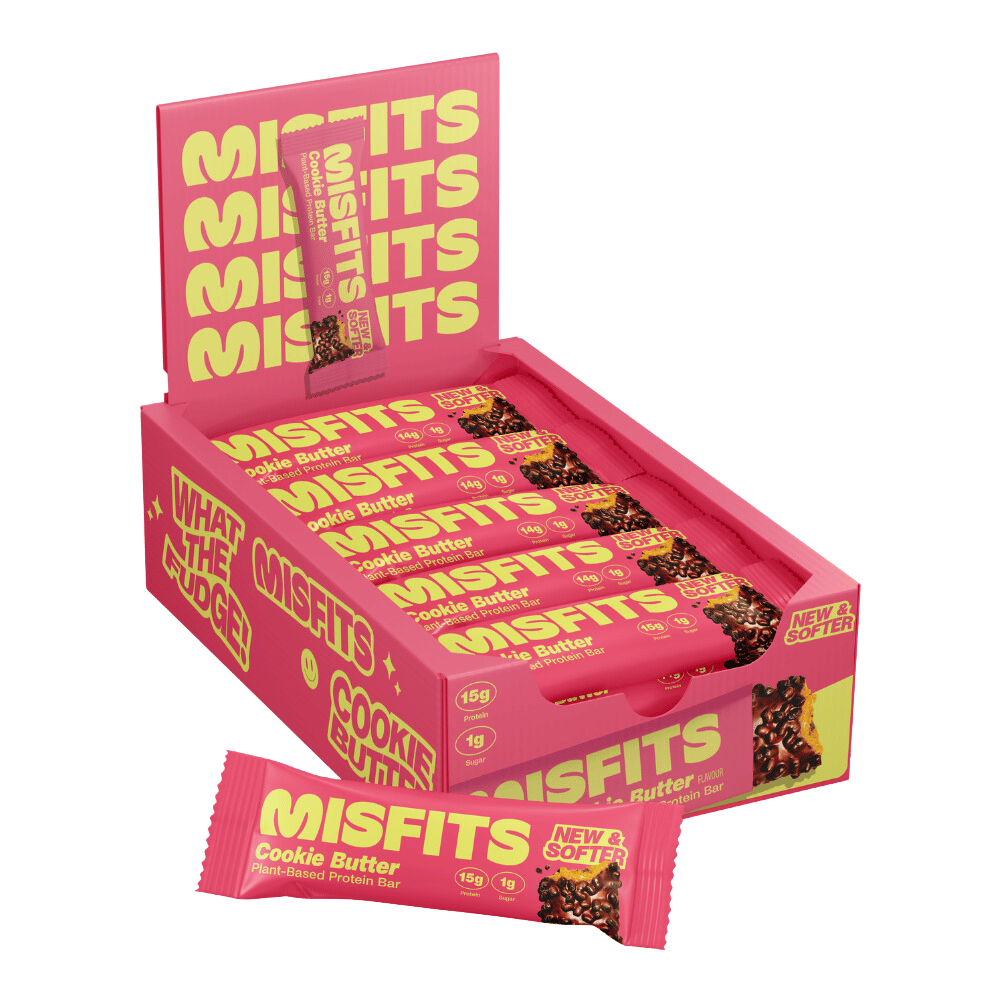 Misfits Cookie Butter Plant Protein Bar - 15 Pack Box