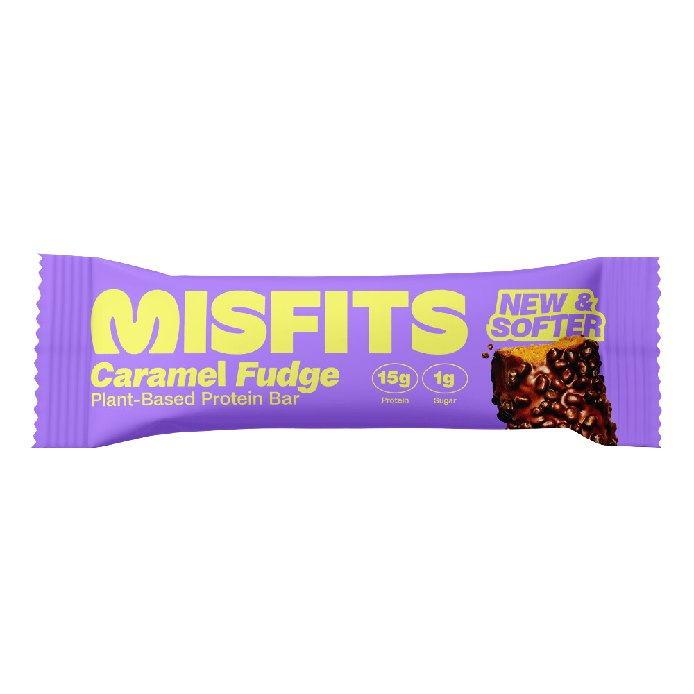 Misfits Caramel Fudge Vegan Plant Protein Bar - 1x50g