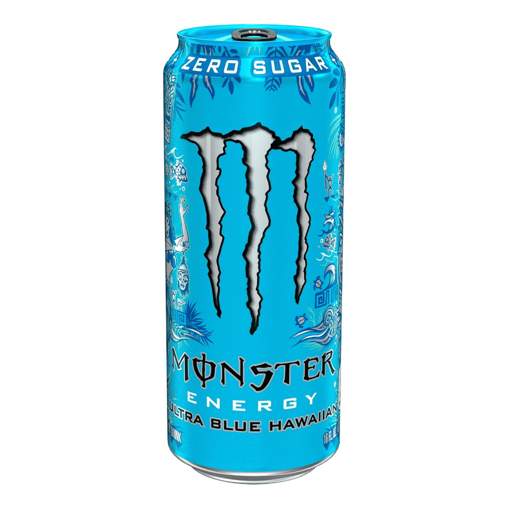 Monster Ultra Blue Hawaiian Energy Drinks - Single 473ml Can UK