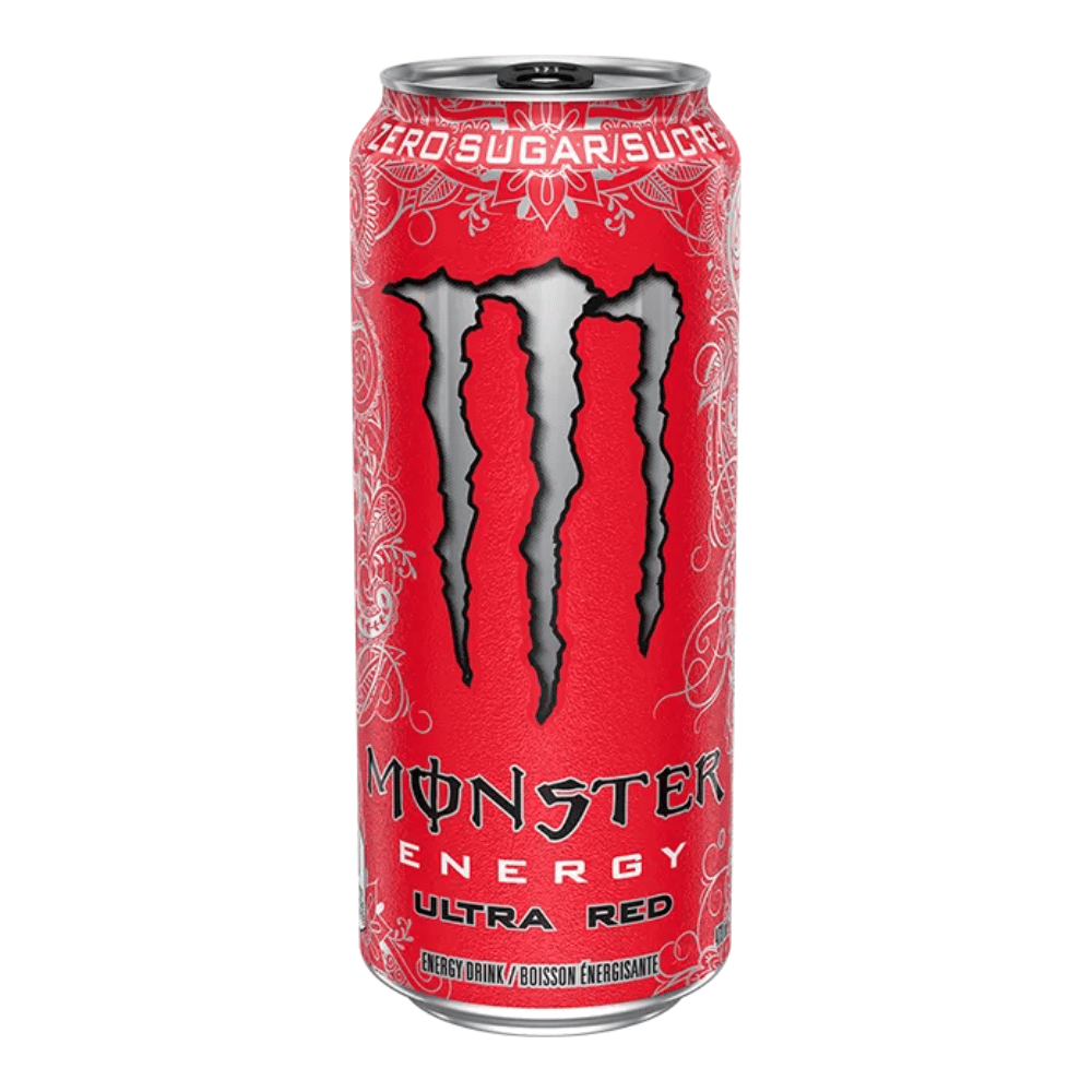 Monster Ultra Red - Imported Flavour Ultra Zero Energy Drinks - 473ml Cans