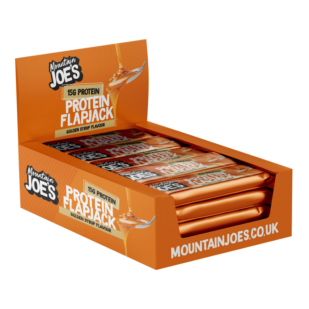 Golden Syrup Flavour Mountain Joe's Protein Flapjacks - 16x60g Boxes
