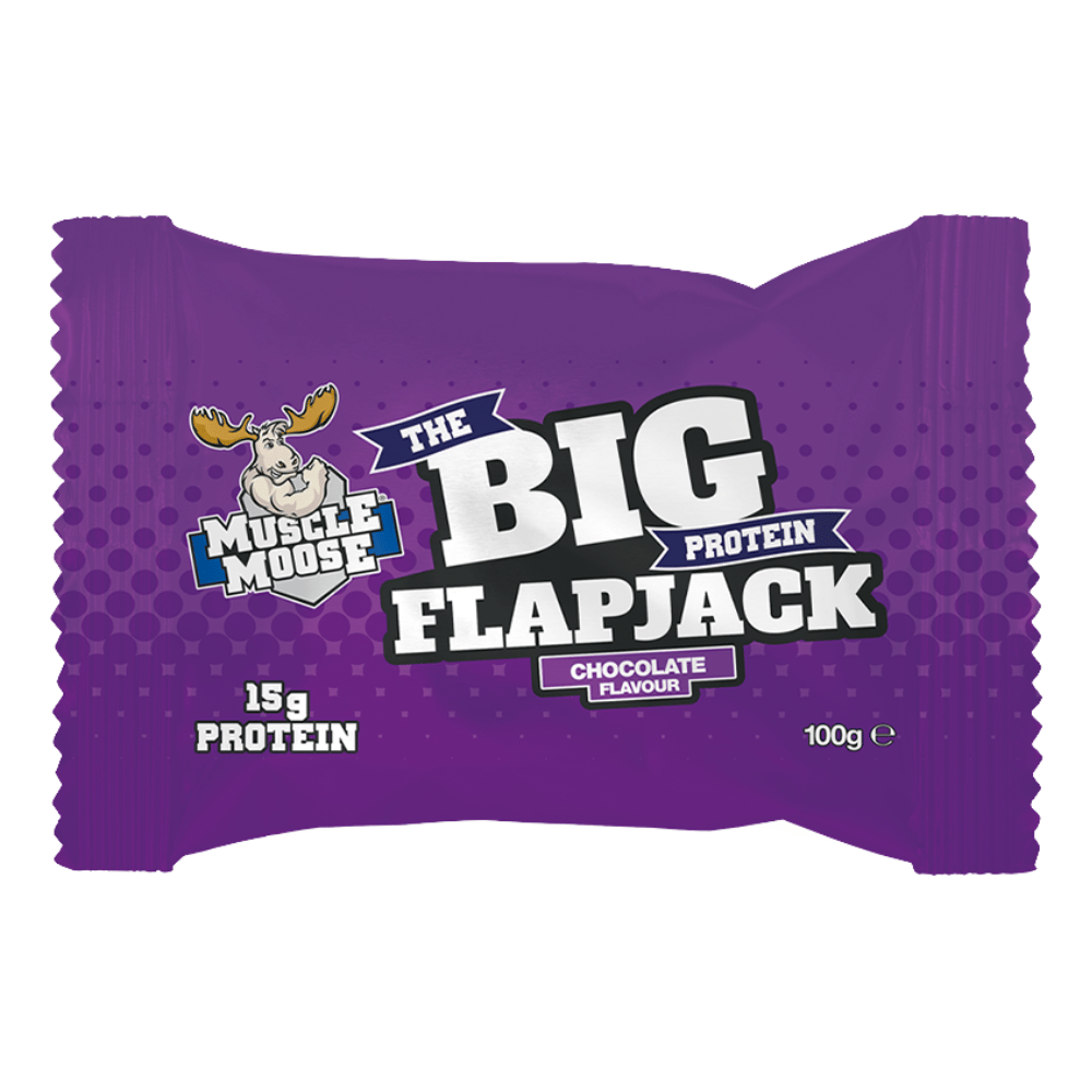 Muscle Moose Big Protein Flapjack - Chocolate Flavour - Single 100g Pack